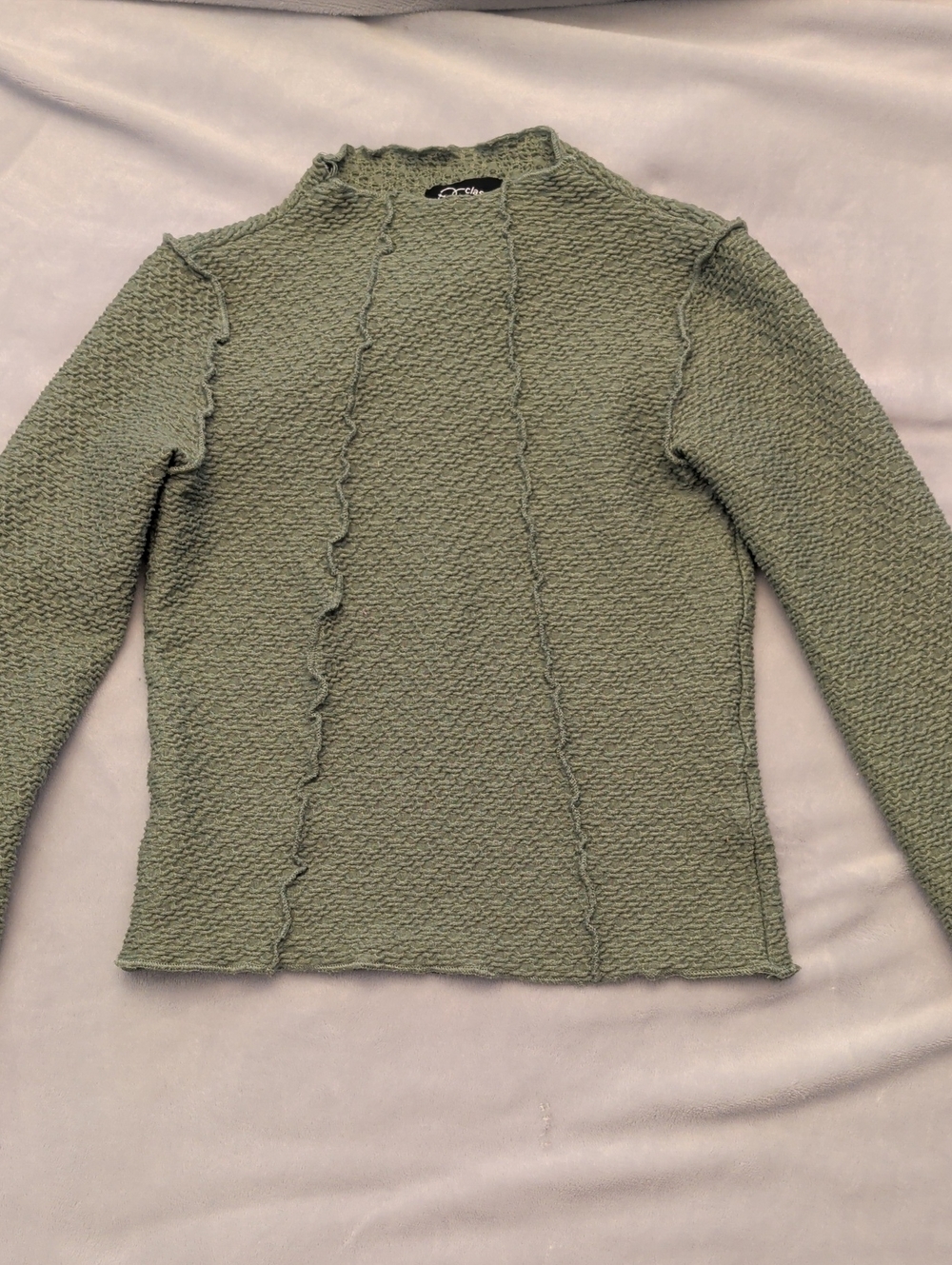 art class Olive Textured Long Sleeve Knit Top